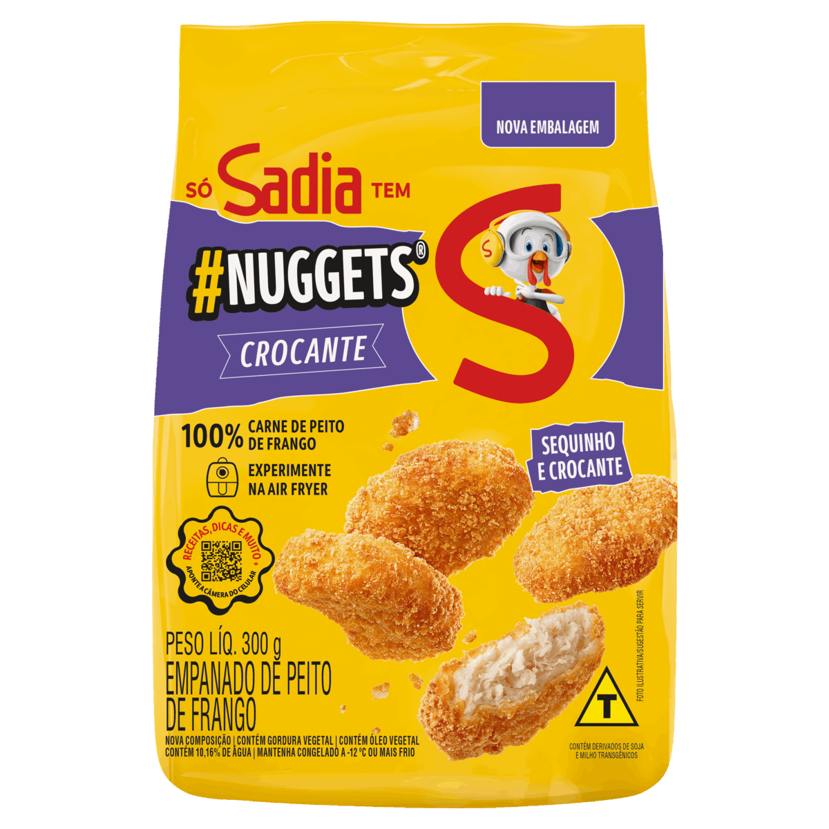 Empanado de Frango Crocante Sadia Nuggets Pacote 300g