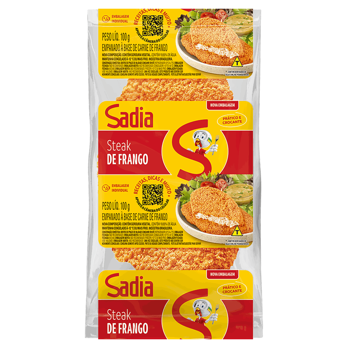 Empanado de Frango Steak Sadia Pacote 100g
