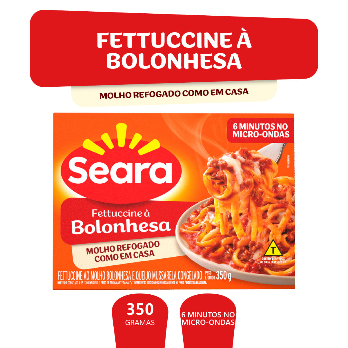 Fettuccine à Bolonhesa Seara Menu Gourmet Caixa 350g