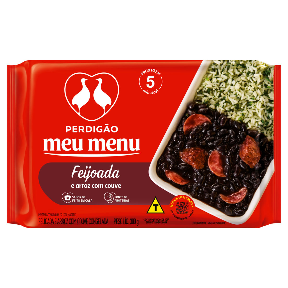 Feijoada com Arroz e Couve Perdigão Meu Menu Pacote 300g