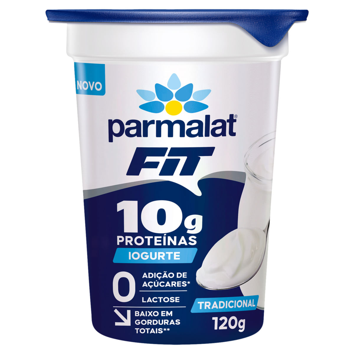 Iogurte Semidesnatado Tradicional Zero Lactose Parmalat Fit Copo 120g