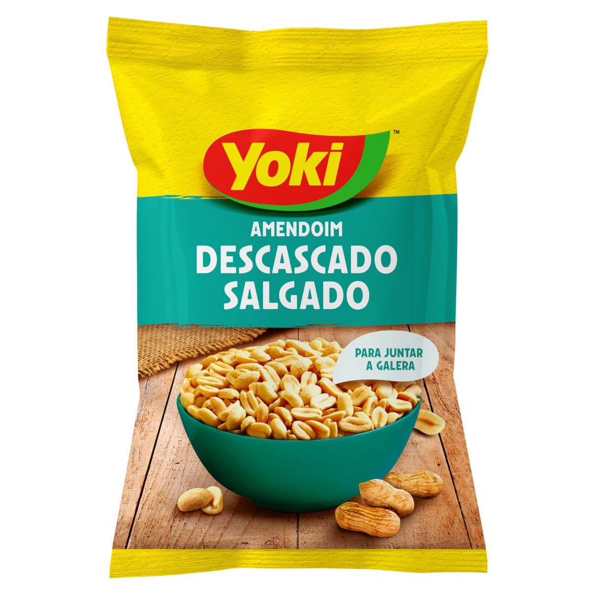 Amendoim Torrado Salgado sem Casca Yoki Pacote 350g