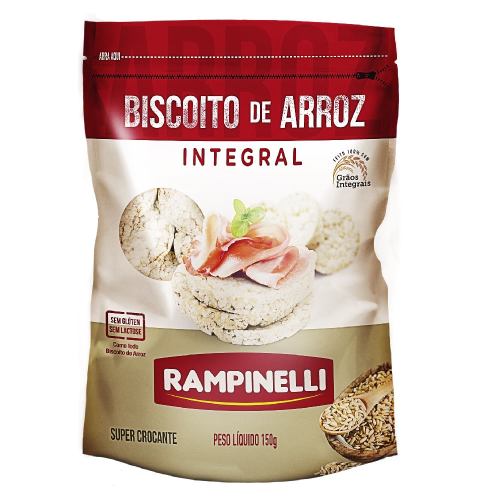 Biscoito de Arroz Integral Rampinelli 150g