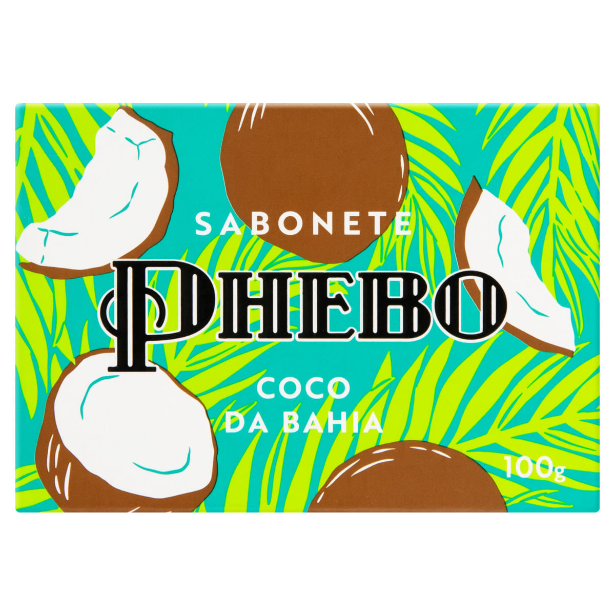 Sabonete Barra Vegetal Coco da Bahia Phebo Caixa 100g